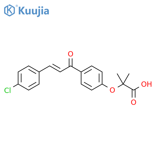 Propanoic acid,2-[4-[(2E)-3-(4-chlorophenyl)-1-oxo-2-propen-1-yl]phenoxy]-2-methyl- structure