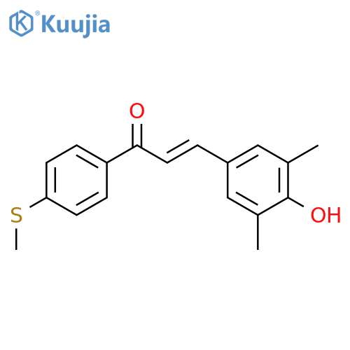 2-Propen-1-one,3-(4-hydroxy-3,5-dimethylphenyl)-1-[4-(methylthio)phenyl]-, (2E)- structure
