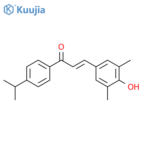 2-Propen-1-one,3-(4-hydroxy-3,5-dimethylphenyl)-1-[4-(1-methylethyl)phenyl]-, (2E)- structure