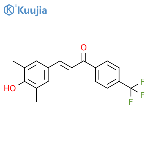 2-Propen-1-one,3-(4-hydroxy-3,5-dimethylphenyl)-1-[4-(trifluoromethyl)phenyl]-, (2E)- structure