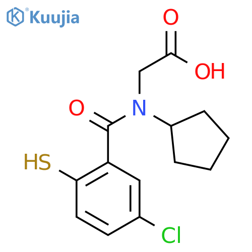 Glycine, N-(5-chloro-2-mercaptobenzoyl)-N-cyclopentyl- structure