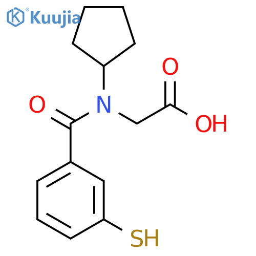 Glycine, N-cyclopentyl-N-(3-mercaptobenzoyl)- structure