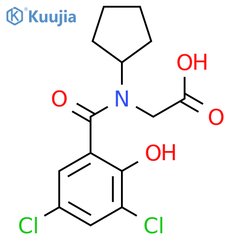Glycine, N-cyclopentyl-N-(3,5-dichloro-2-hydroxybenzoyl)- structure