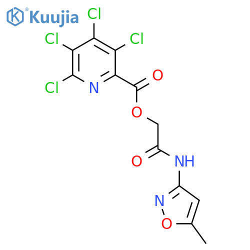 [(5-Methyl-1,2-oxazol-3-yl)carbamoyl]methyl 3,4,5,6-tetrachloropyridine-2-carboxylate structure