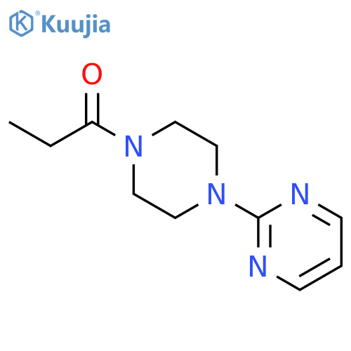 Piperazine, 1-(1-oxopropyl)-4-(2-pyrimidinyl)- structure