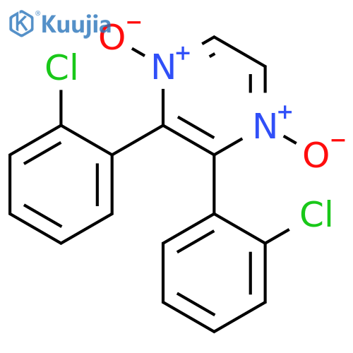 Pyrazine, 2,3-bis(2-chlorophenyl)-, 1,4-dioxide structure