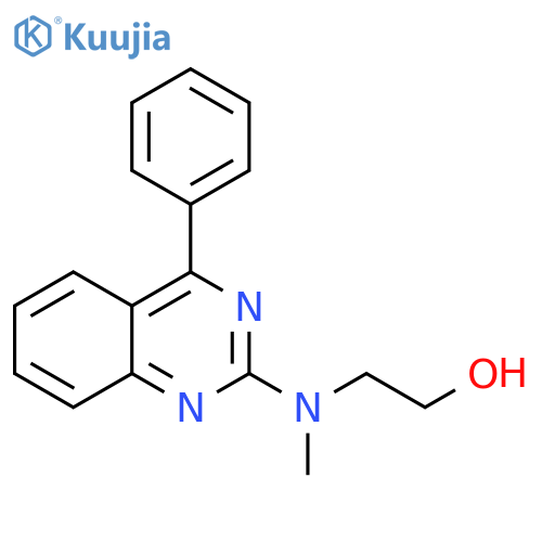 2-methyl(4-phenylquinazolin-2-yl)aminoethan-1-ol structure