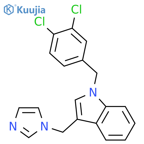1H-Indole, 1-[(3,4-dichlorophenyl)methyl]-3-(1H-imidazol-1-ylmethyl)- structure