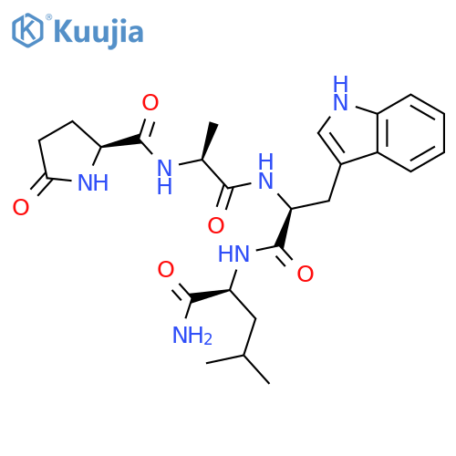 L-Leucinamide, 5-oxo-L-prolyl-L-alanyl-L-tryptophyl- structure