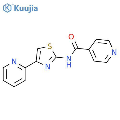 N-4-(pyridin-2-yl)-1,3-thiazol-2-ylpyridine-4-carboxamide structure