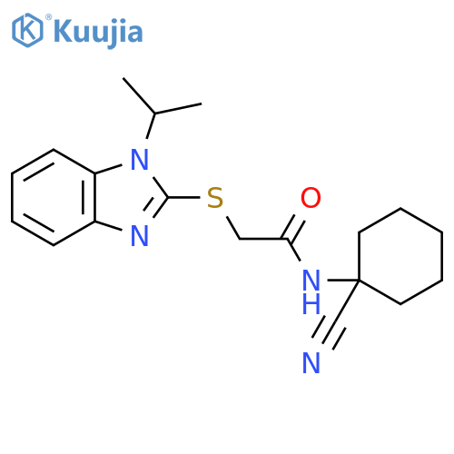 N-(1-cyanocyclohexyl)-2-{[1-(propan-2-yl)-1H-1,3-benzodiazol-2-yl]sulfanyl}acetamide structure