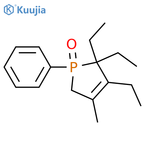 1H-Phosphole, 2,2,3-triethyl-2,5-dihydro-4-methyl-1-phenyl-, 1-oxide structure