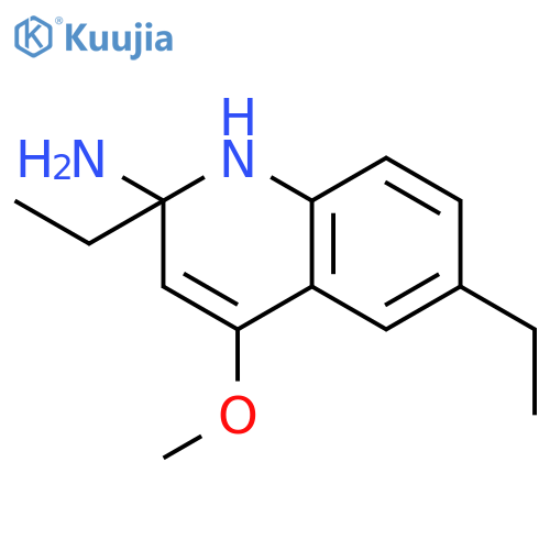 2-Quinolinamine, 2,6-diethyl-4-methoxy- structure