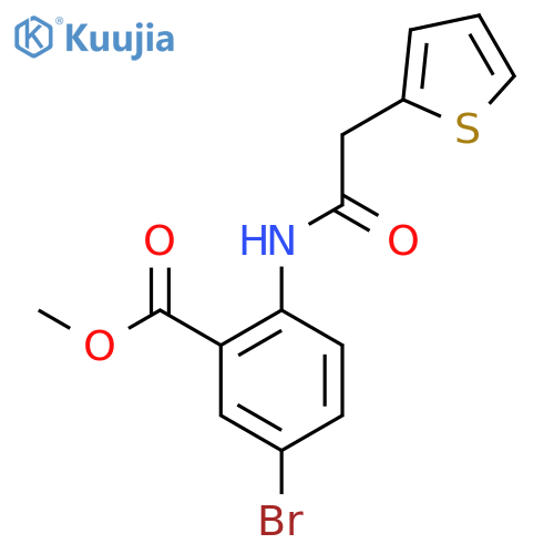 Methyl 5-bromo-2-{2-(2-thienyl)acetylamino}benzoate structure