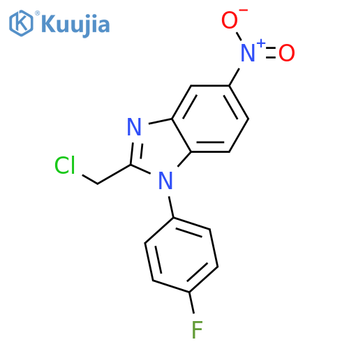 2-(Chloromethyl)-1-(4-fluorophenyl)-5-nitro-1H-1,3-benzodiazole structure
