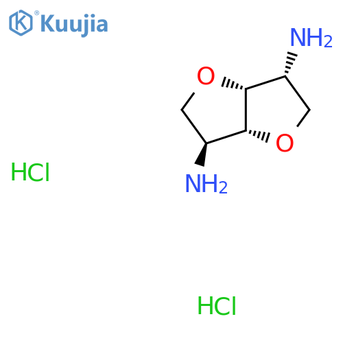 (3R,3aR,6S,6aR)-hexahydrofuro3,2-bfuran-3,6-diamine dihydrochloride structure