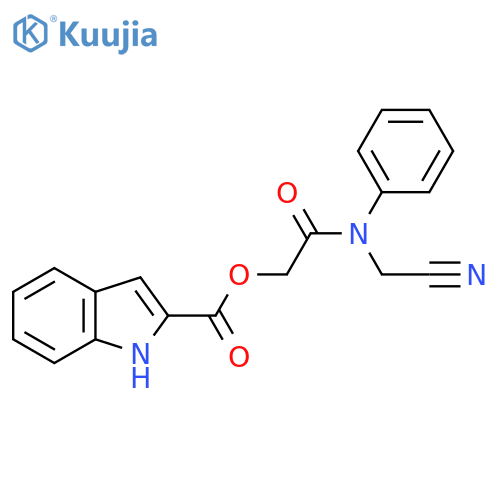 [(cyanomethyl)(phenyl)carbamoyl]methyl 1H-indole-2-carboxylate structure