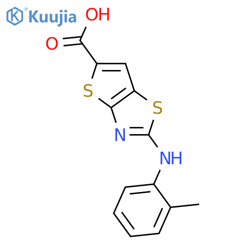 2-(2-Methylphenyl)aminothieno2,3-d1,3thiazole-5-carboxylic Acid structure