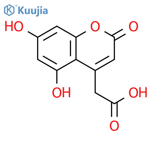 2-(5,7-dihydroxy-2-oxo-2H-chromen-4-yl)acetic acid structure
