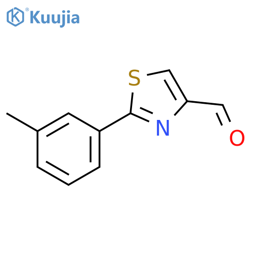 2-m-tolylthiazole-4-carbaldehyde structure