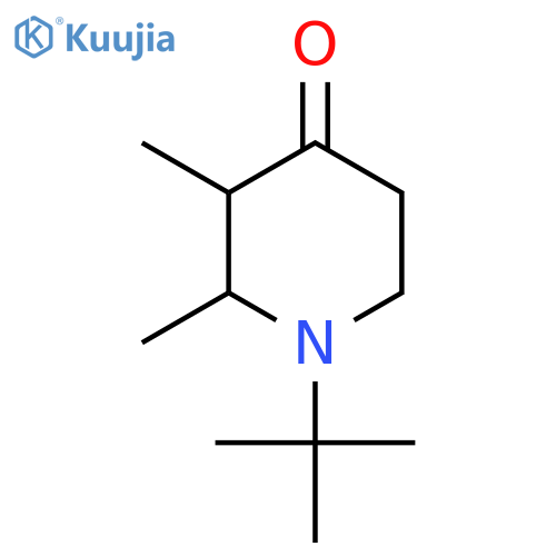 1-tert-butyl-2,3-dimethylpiperidin-4-one hydrochloride structure