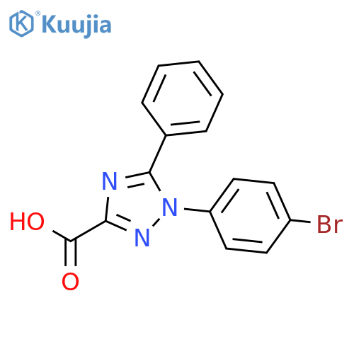 1H-1,2,4-Triazole-3-carboxylic acid, 1-(4-bromophenyl)-5-phenyl- structure