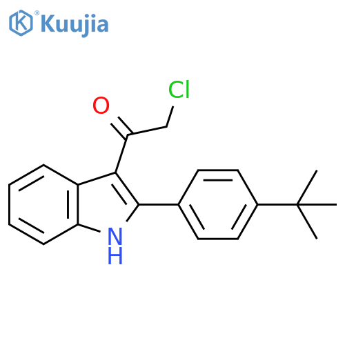1-2-(4-tert-butylphenyl)-1H-indol-3-yl-2-chloroethan-1-one structure