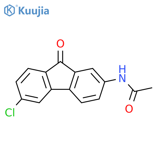 N-2-(6-chlor-9-oxo-fluorenyl)-acetamid structure