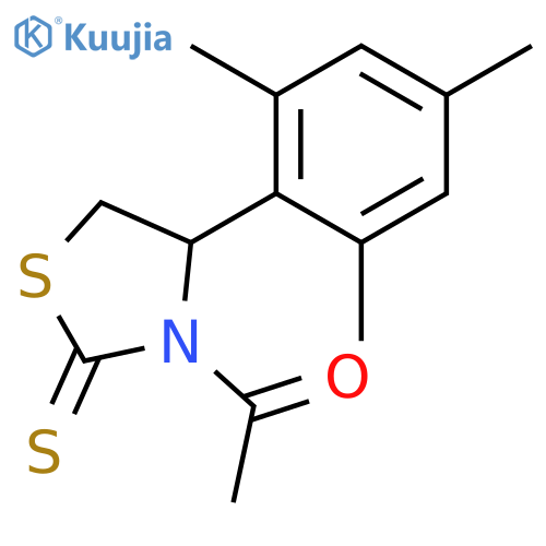 Ethanone, 1-[(4S)-2-thioxo-4-(2,4,6-trimethylphenyl)-3-thiazolidinyl]- structure