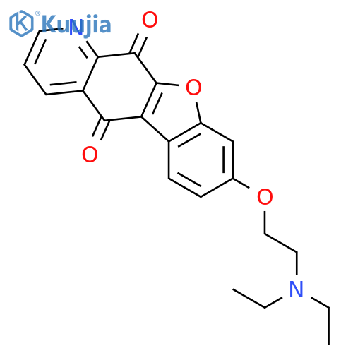 Benzofuro[3,2-g]quinoline-5,11-dione, 8-[2-(diethylamino)ethoxy]- structure