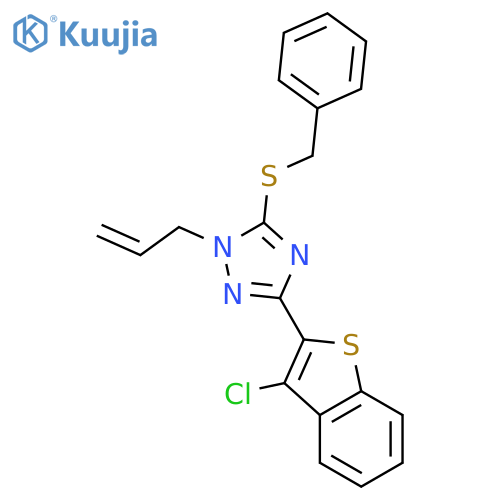 1H-1,2,4-Triazole,3-(3-chlorobenzo[b]thien-2-yl)-5-[(phenylmethyl)thio]-1-(2-propen-1-yl)- structure