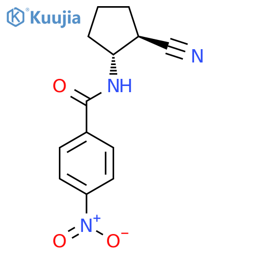 Benzamide, N-[(1R,2R)-2-cyanocyclopentyl]-4-nitro- structure
