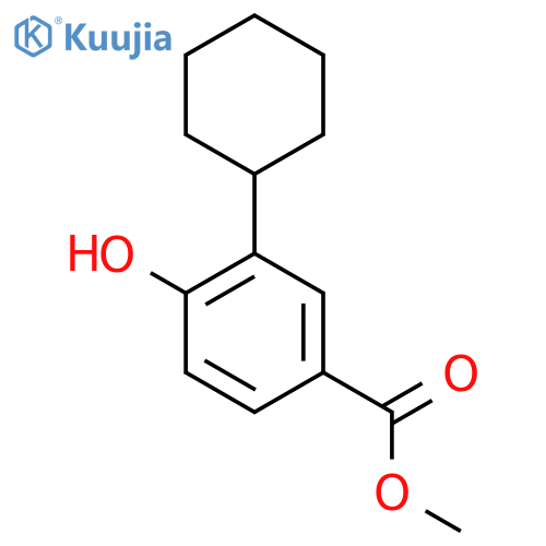 Benzoic acid, 3-cyclohexyl-4-hydroxy-, methyl ester structure