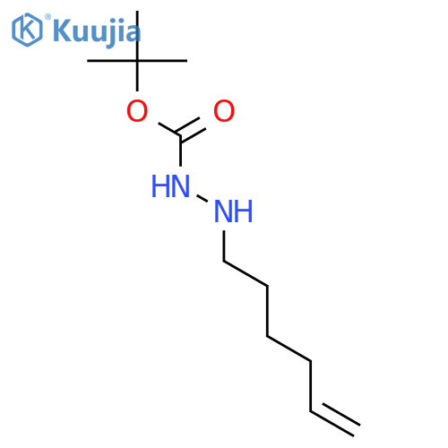 Hydrazinecarboxylic acid, 2-(5-hexen-1-yl)-, 1,1-dimethylethyl ester structure