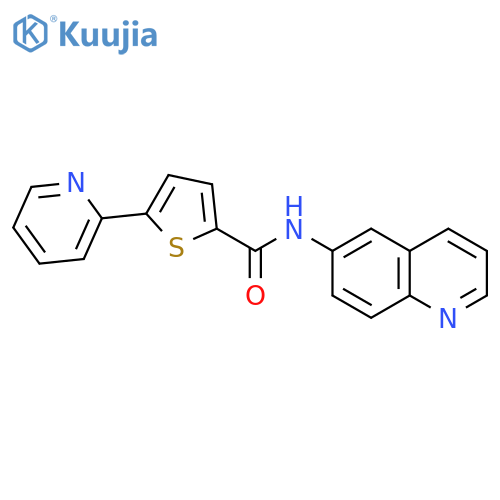2-Thiophenecarboxamide, 5-(2-pyridinyl)-N-6-quinolinyl- structure