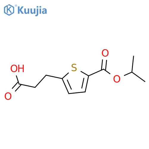 2-Thiophenepropanoic acid, 5-[(1-methylethoxy)carbonyl]- structure