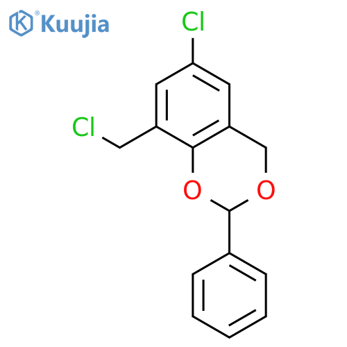 6-chloro-8-(chloromethyl)-2-phenyl-2,4-dihydro-1,3-benzodioxine structure