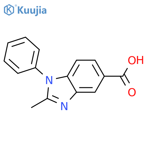 2-Methyl-1-phenyl-1H-benzoimidazole-5-carboxylic Acid structure