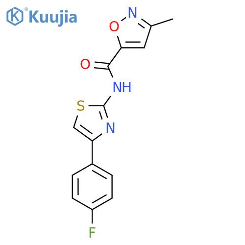 N-4-(4-fluorophenyl)-1,3-thiazol-2-yl-3-methyl-1,2-oxazole-5-carboxamide structure