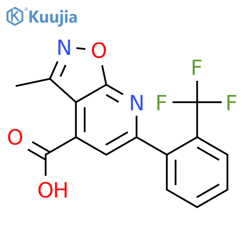 3-methyl-6-2-(trifluoromethyl)phenyl-1,2oxazolo5,4-bpyridine-4-carboxylic acid structure