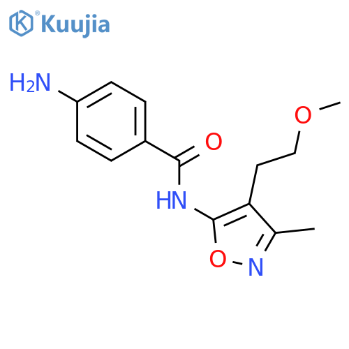Benzamide,4-amino-N-[4-(2-methoxyethyl)-3-methyl-5-isoxazolyl]- structure