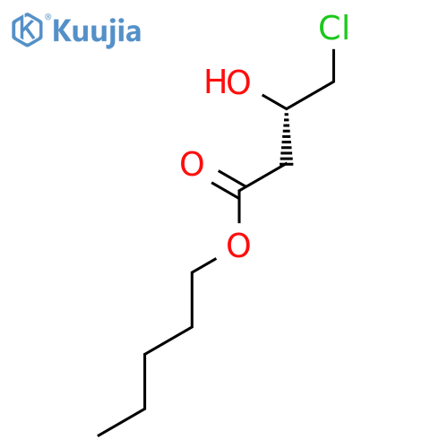 Butanoic acid, 4-chloro-3-hydroxy-, pentyl ester, (S)- structure