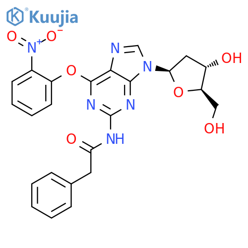 Guanosine, 2'-deoxy-6-O-(2-nitrophenyl)-N-(phenylacetyl)- structure