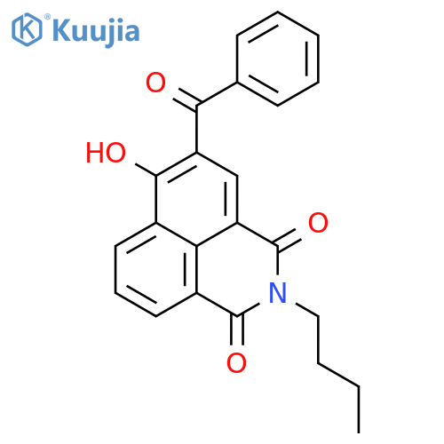 1H-Benz[de]isoquinoline-1,3(2H)-dione, 5-benzoyl-2-butyl-6-hydroxy- structure