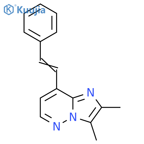 2,3-Dimethyl-8-(2-phenylethenyl)imidazo[1,2-b]pyridazine structure