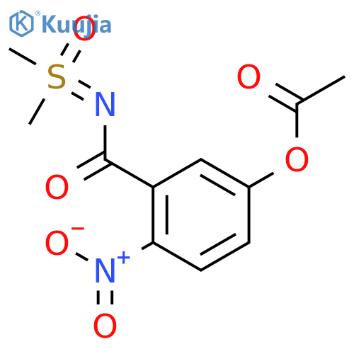 Sulfoximine, N-[5-(acetyloxy)-2-nitrobenzoyl]-S,S-dimethyl- structure