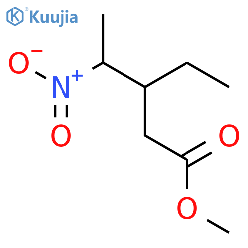 Pentanoic acid, 3-ethyl-4-nitro-, methyl ester structure