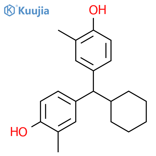 4,4'-(Cyclohexylmethylene)bis(2-methylphenol) structure