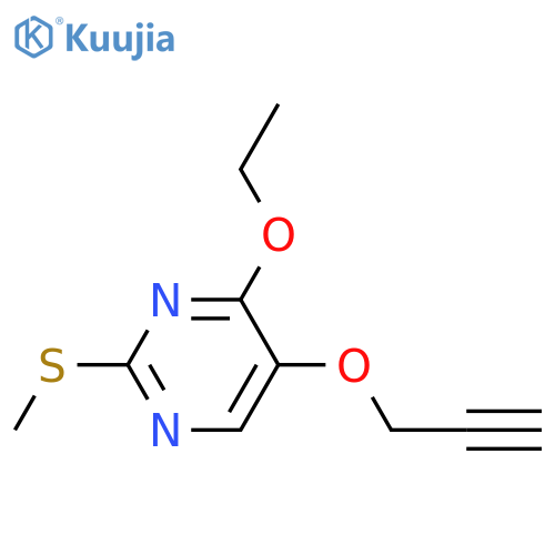 Pyrimidine, 4-ethoxy-2-(methylthio)-5-(2-propynyloxy)- structure