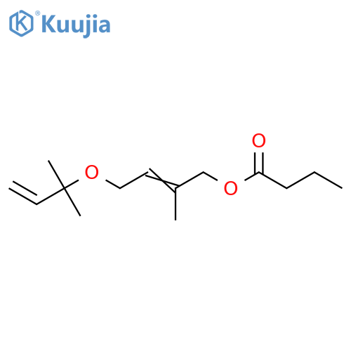 Butanoic acid, 4-[(1,1-dimethyl-2-propenyl)oxy]-2-methyl-2-butenyl ester structure